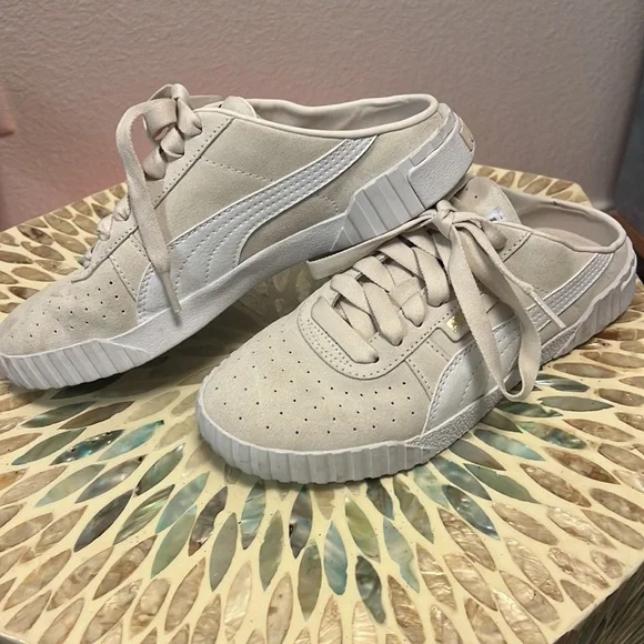 Puma Low Mule - Cream Suede - Picture 2 of 8